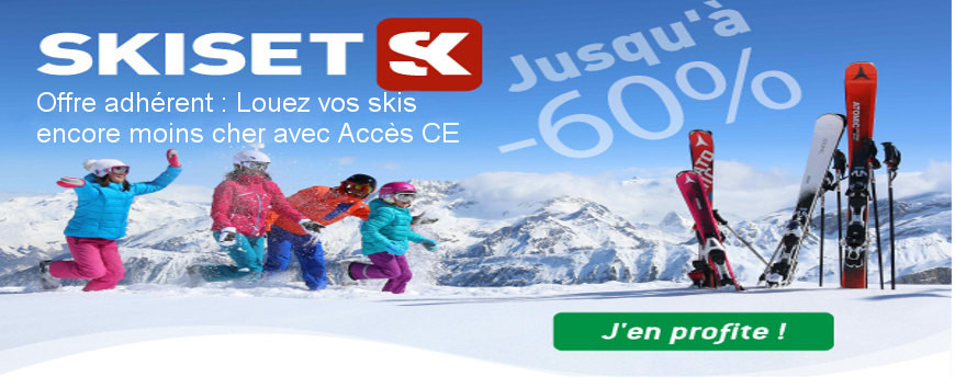 Location matériel ski avec skiset & Accès CE
